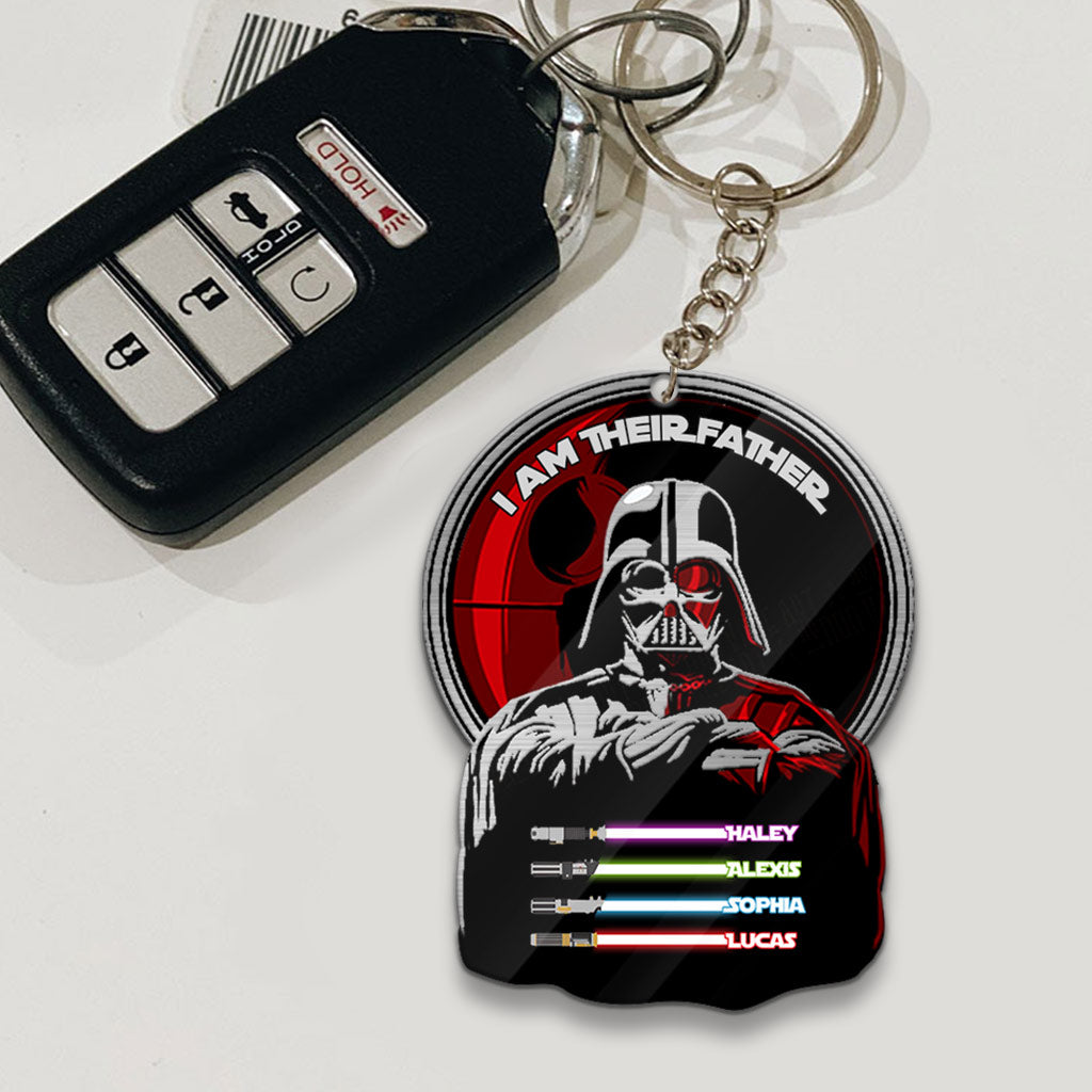 Personalized Darth Vader Keychain Custom Name Gift for Dad