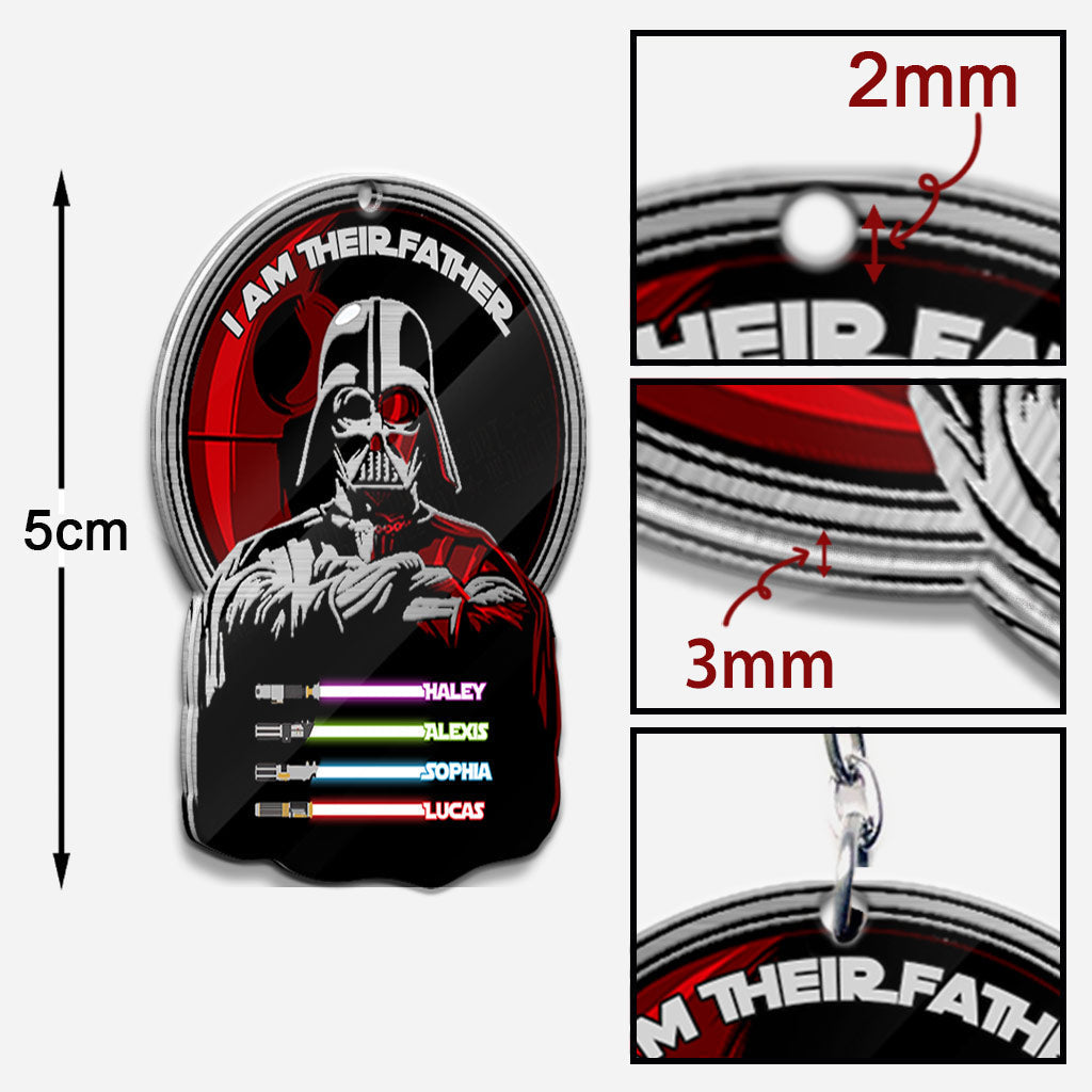 Personalized Darth Vader Keychain Custom Name Gift for Dad