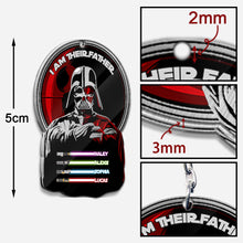 Load image into Gallery viewer, Personalized Darth Vader Keychain Custom Name Gift for Dad
