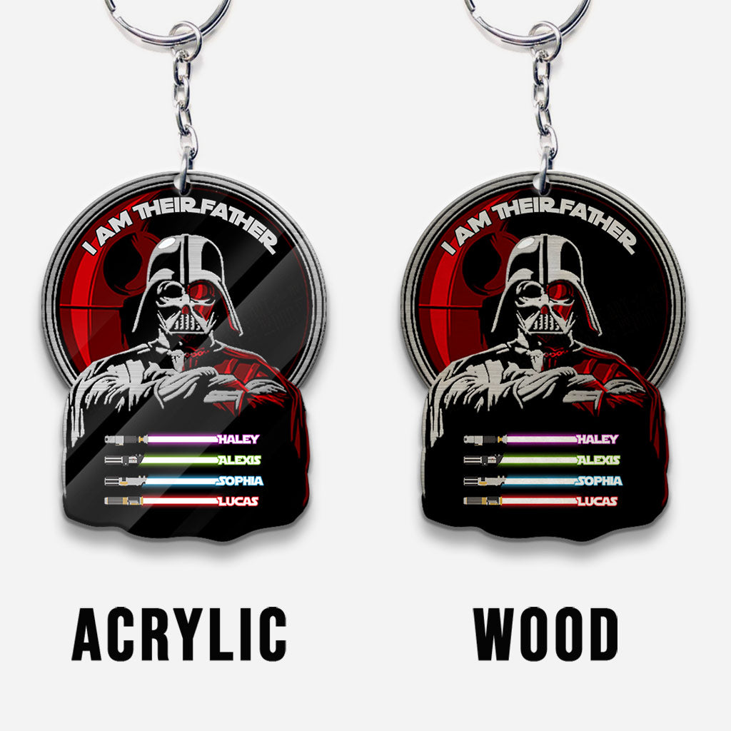 Personalized Darth Vader Keychain Custom Name Gift for Dad