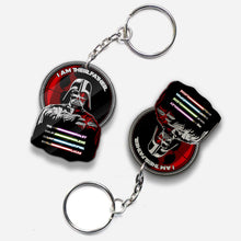 Load image into Gallery viewer, Personalized Darth Vader Keychain Custom Name Gift for Dad
