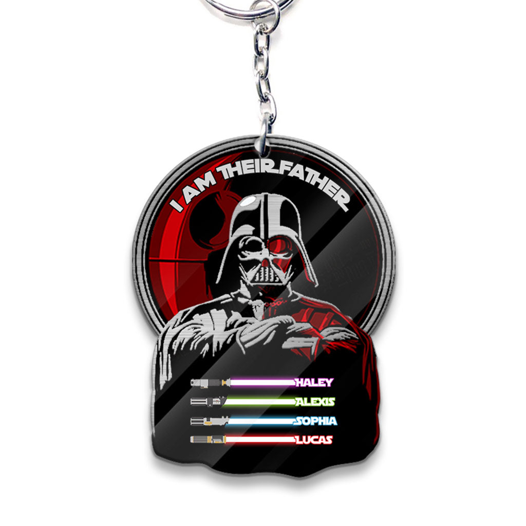 Personalized Darth Vader Keychain Custom Name Gift for Dad