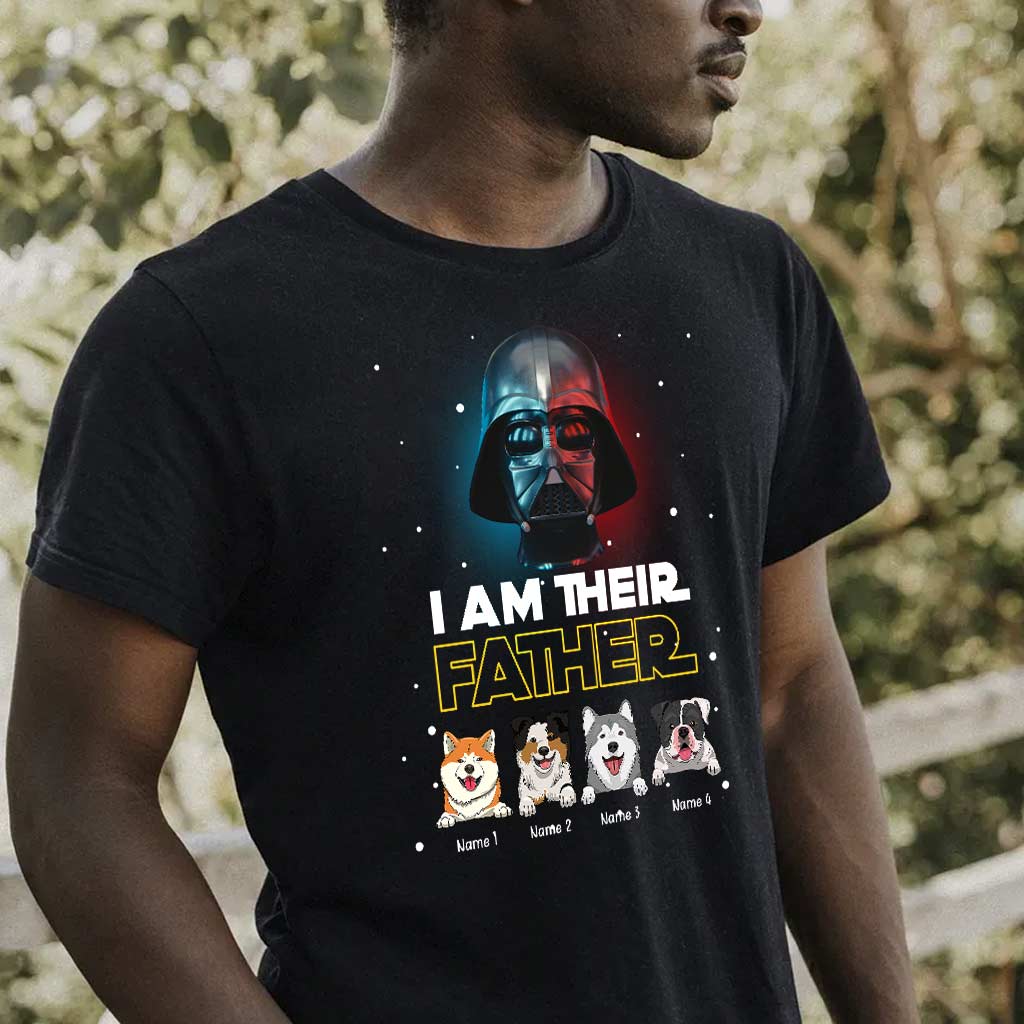 Personalized Dog Dad T-Shirt and Hoodie - I Am Their Father Gift
