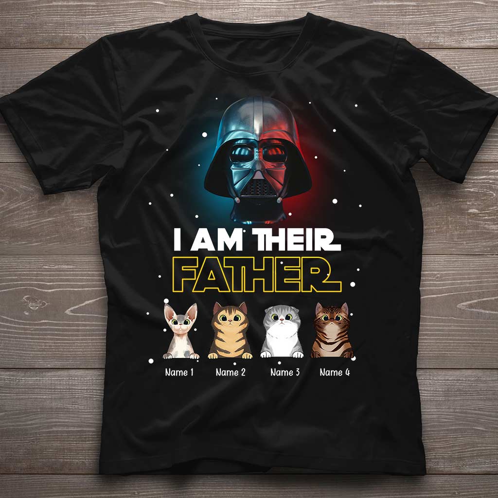 Personalized Cat T-shirt & Hoodie Gift for Dad | I Am Their Father
