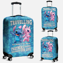 Load image into Gallery viewer, Personalized Ohana Luggage Cover Custom Name Travel Gift for Couples
