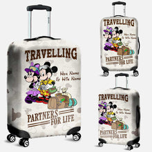 Load image into Gallery viewer, Personalized Luggage Cover with Mickey &amp; Minnie Design for Couples
