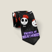 Load image into Gallery viewer, Personalized Nightmare Necktie Custom Name Gift for Dad
