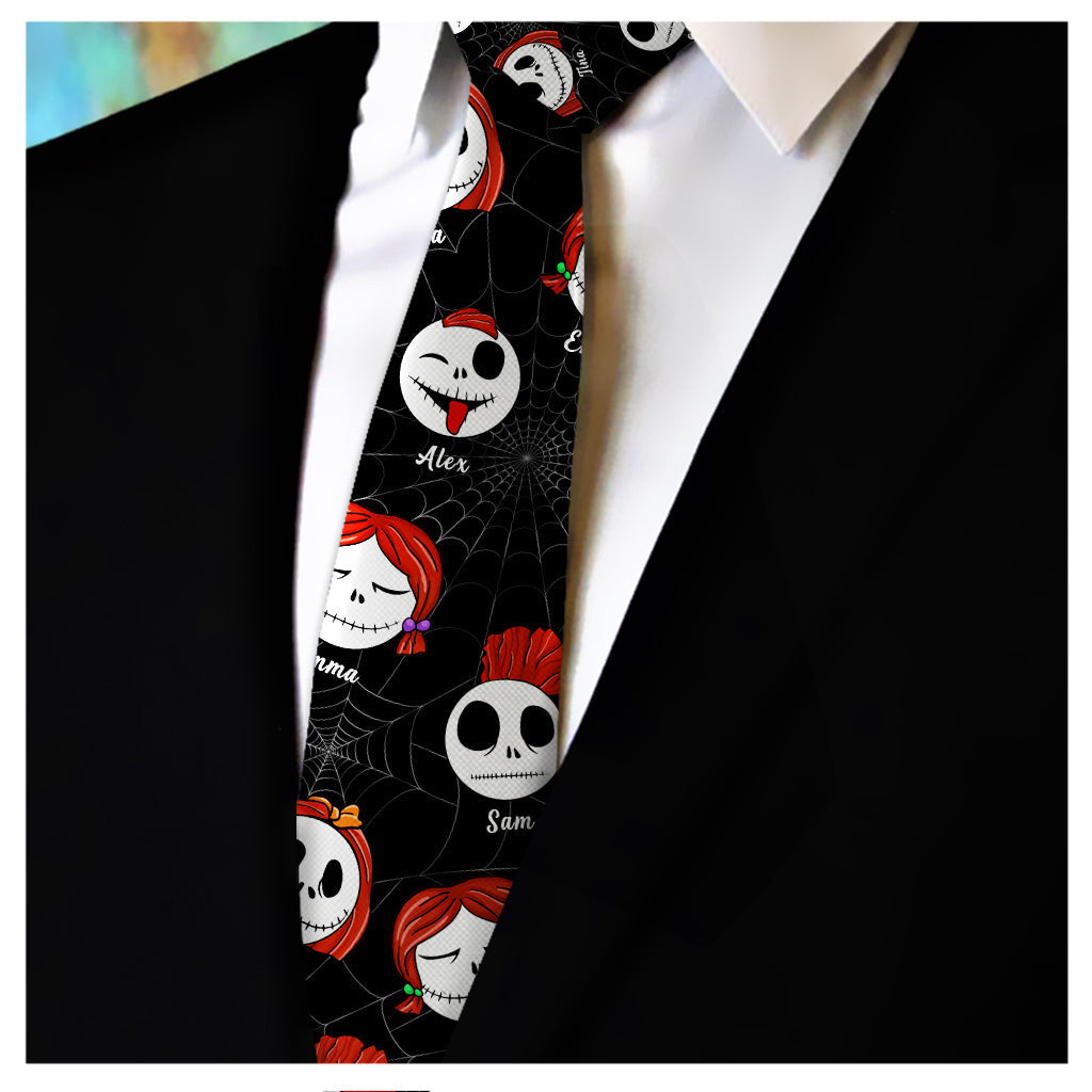 Personalized Nightmare Necktie Custom Name Gift for Dad