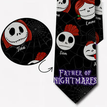 Load image into Gallery viewer, Personalized Nightmare Necktie Custom Name Gift for Dad
