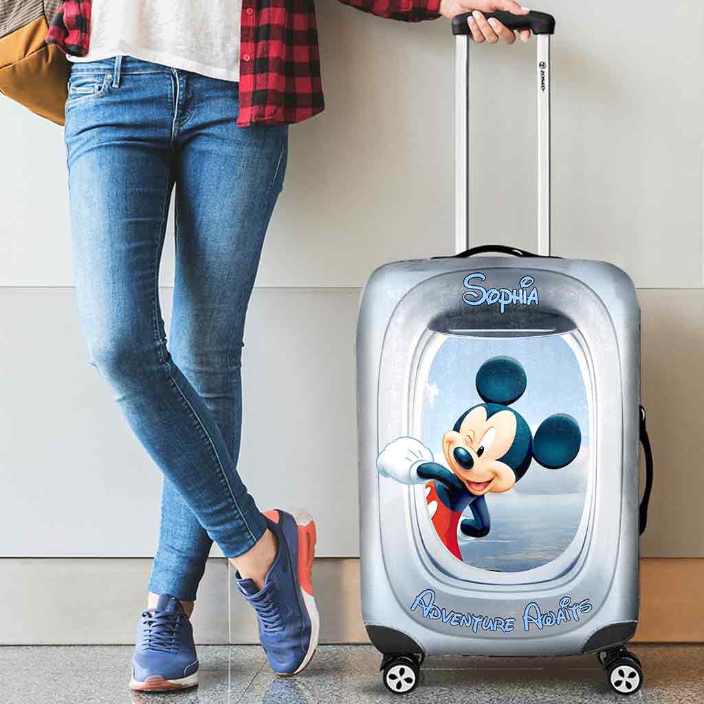 Personalized Mickey Mouse Luggage Cover Custom Name Travel Gift