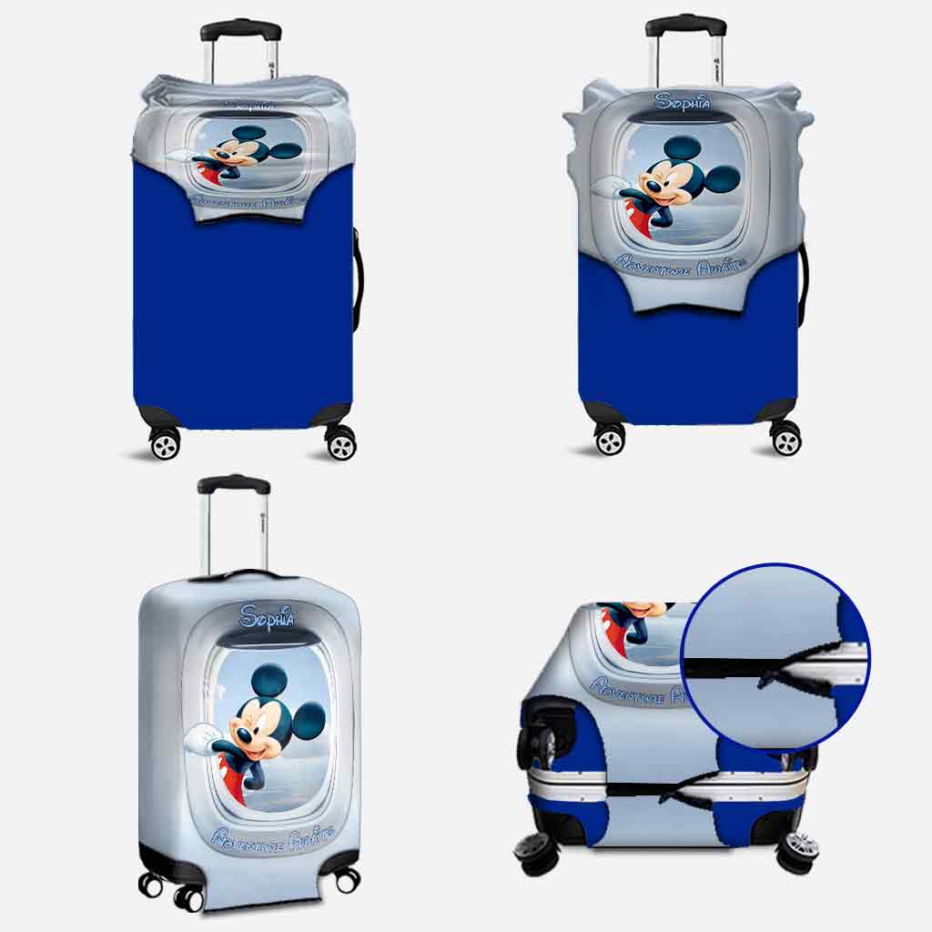 Personalized Mickey Mouse Luggage Cover Custom Name Travel Gift