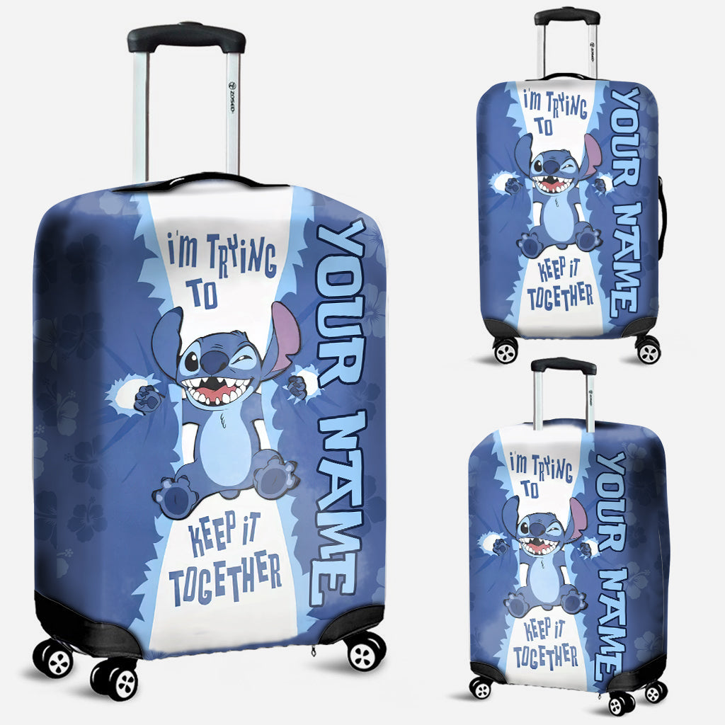 Personalized Ohana Luggage Cover Custom Name Travel Gift