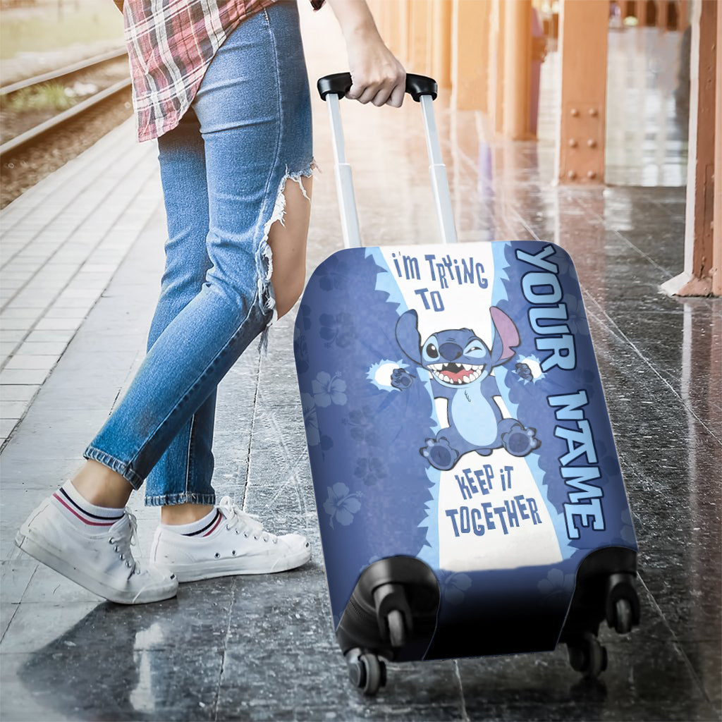 Personalized Ohana Luggage Cover Custom Name Travel Gift