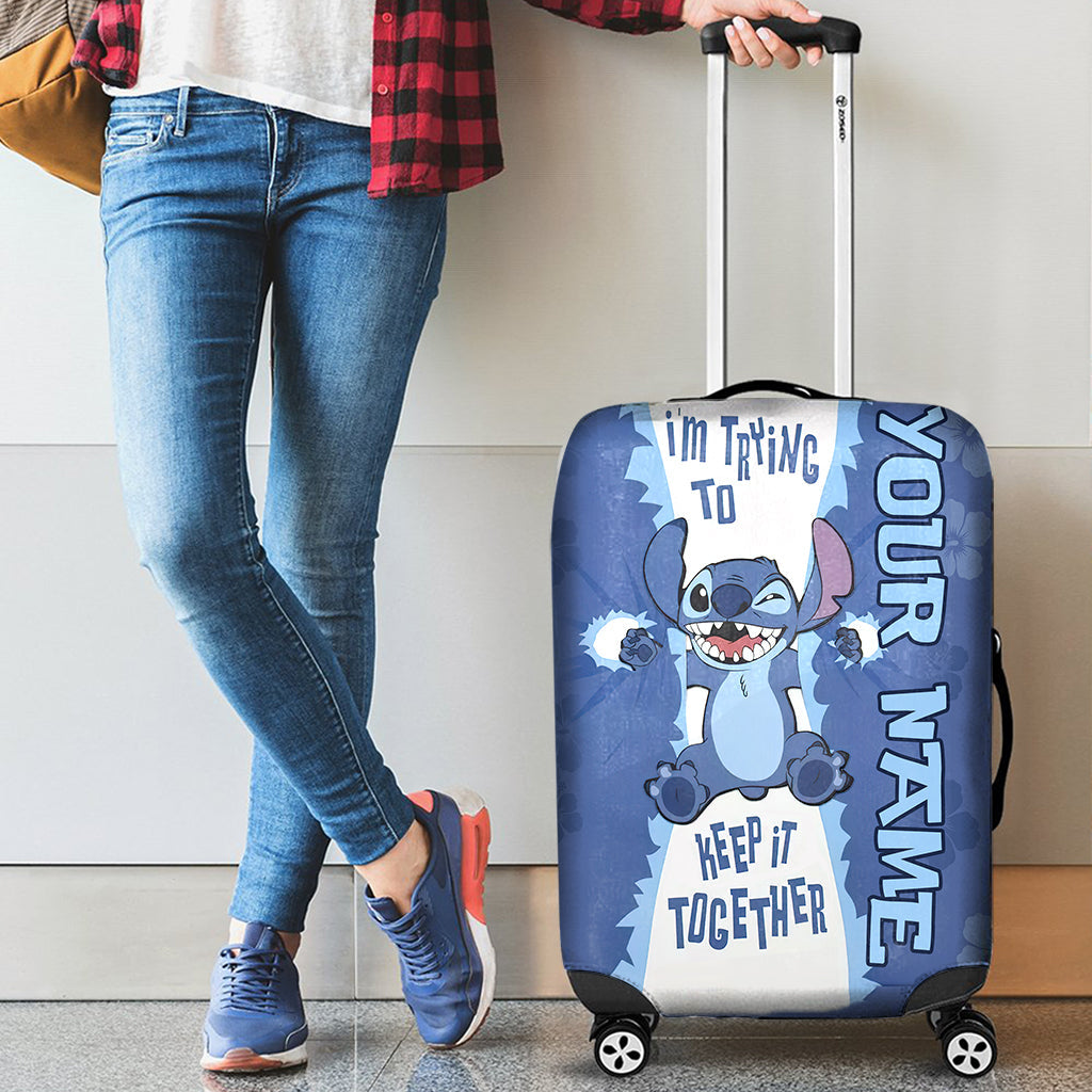 Personalized Ohana Luggage Cover Custom Name Travel Gift