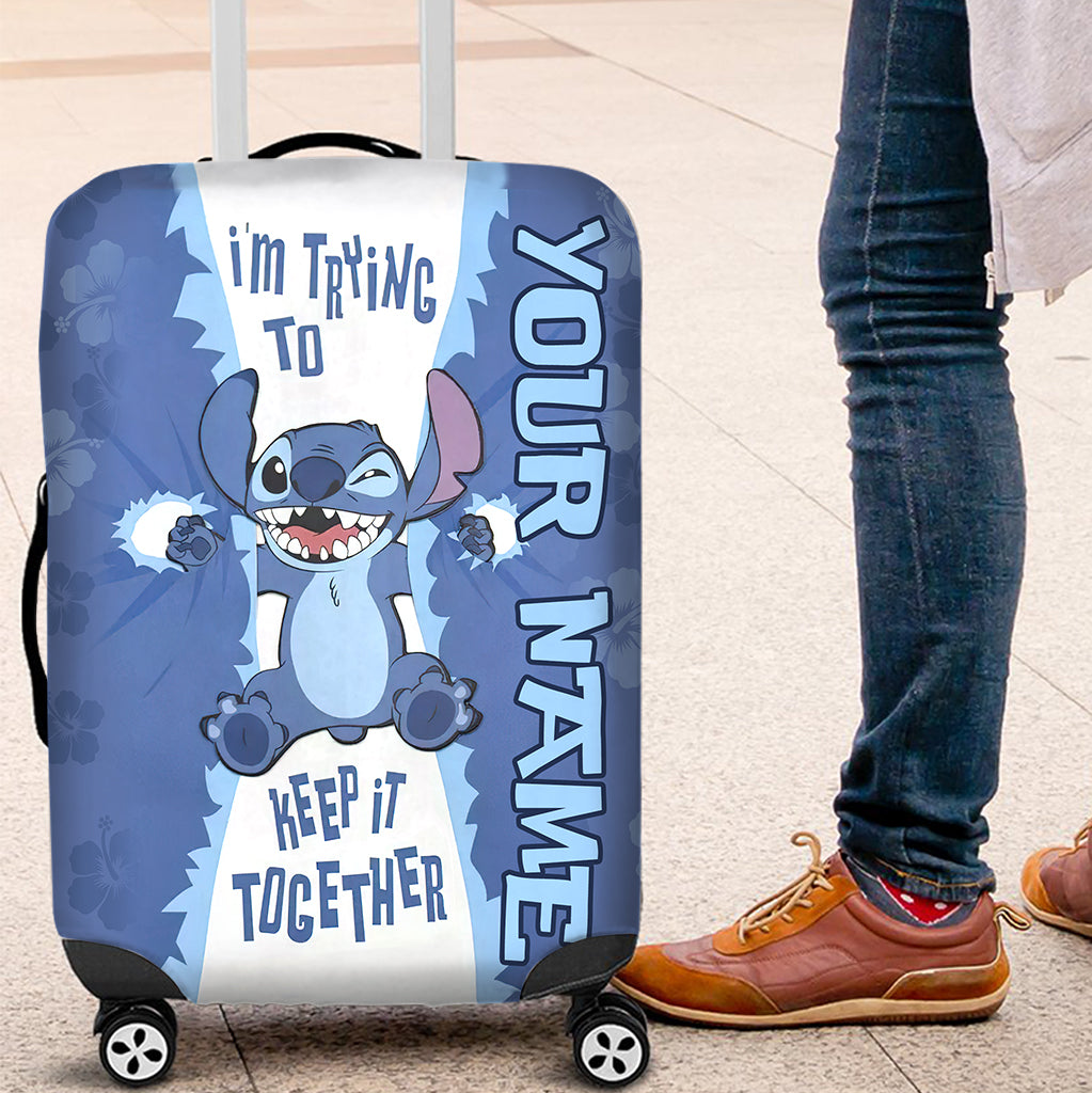 Personalized Ohana Luggage Cover Custom Name Travel Gift