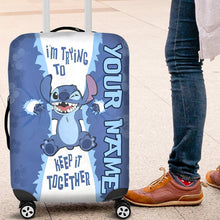 Load image into Gallery viewer, Personalized Ohana Luggage Cover Custom Name Travel Gift
