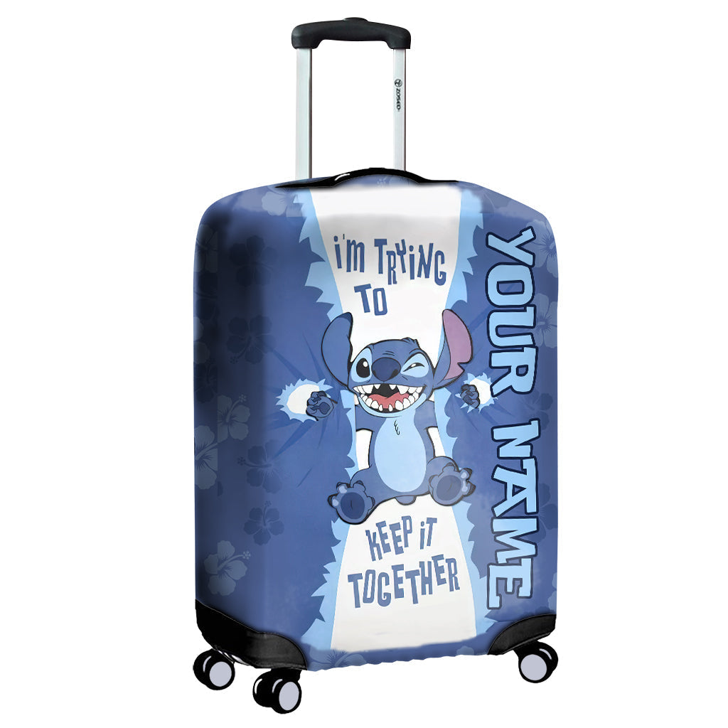 Personalized Ohana Luggage Cover Custom Name Travel Gift