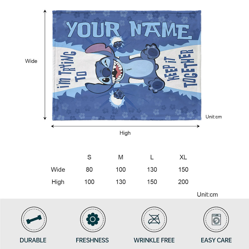 Personalized Ohana Blanket Custom Name Gift for Kids