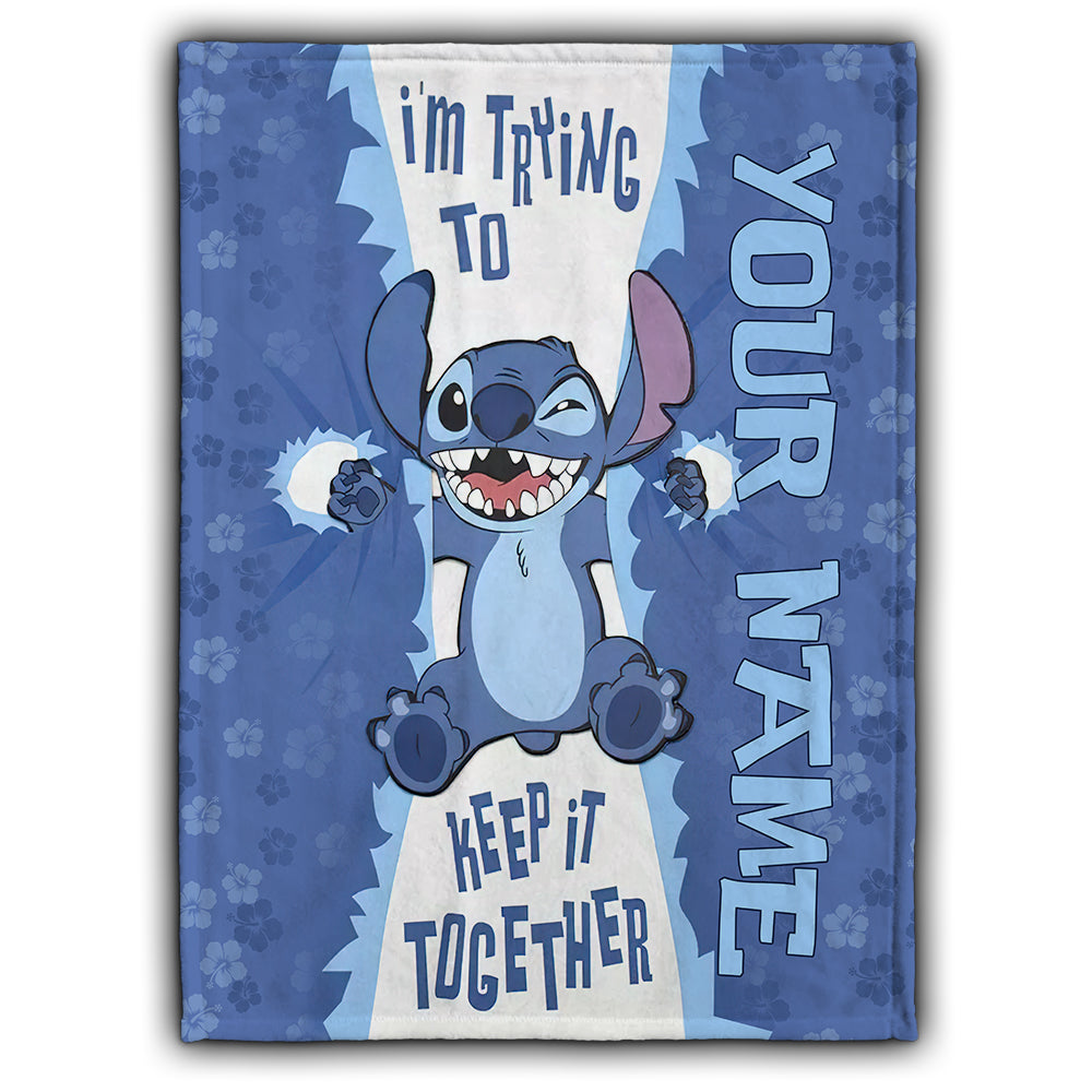 Personalized Ohana Blanket Custom Name Gift for Kids