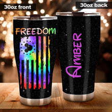 Load image into Gallery viewer, Personalized 20oz Tumbler with Freedom Design | Custom Name Gift
