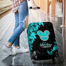 Load image into Gallery viewer, Personalized Adventure Awaits Mouse Luggage Cover for Kids
