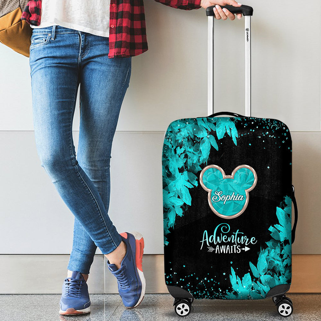 Personalized Adventure Awaits Mouse Luggage Cover for Kids