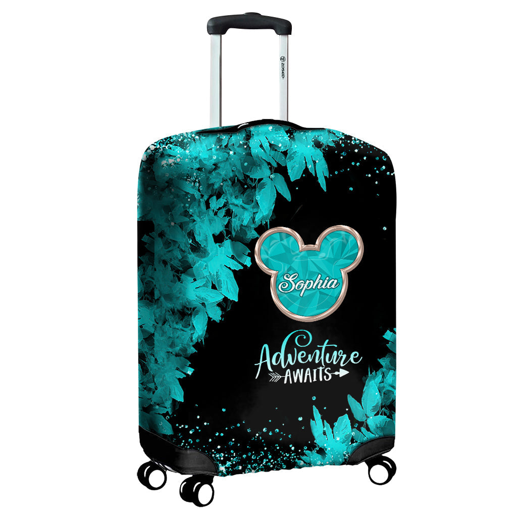 Personalized Adventure Awaits Mouse Luggage Cover for Kids