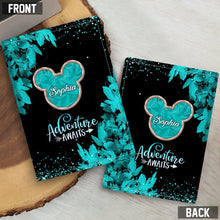 Load image into Gallery viewer, Personalized Passport Holder Adventure Awaits Custom Name Gift Idea
