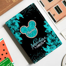 Load image into Gallery viewer, Personalized Passport Holder Adventure Awaits Custom Name Gift Idea
