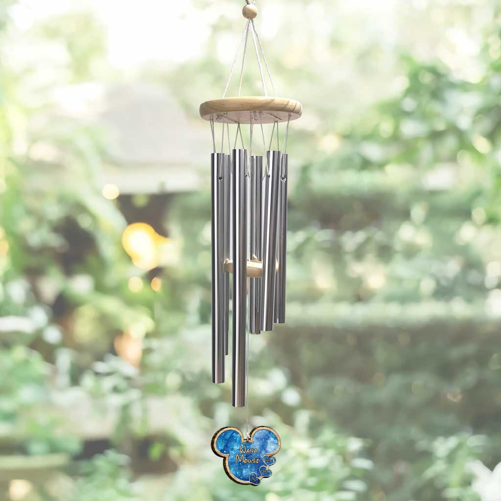 Personalized Grandma Wind Chime with Hearts - Custom Gift for Nana