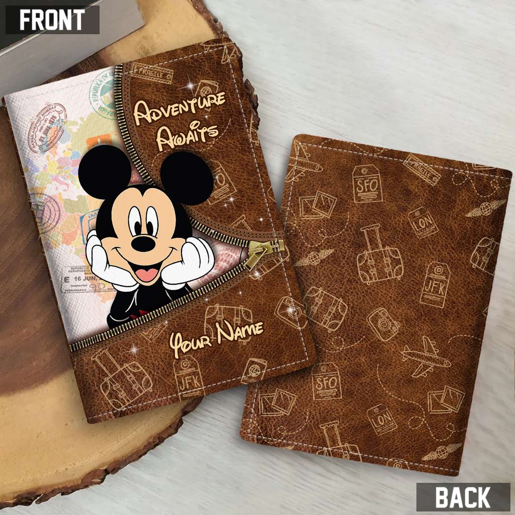 Personalized Passport Holder Custom Name Adventure Travel Gift