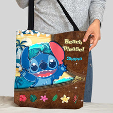 Load image into Gallery viewer, Personalized Beach Theme Tote Bag Custom Name Gift for Sea Lover
