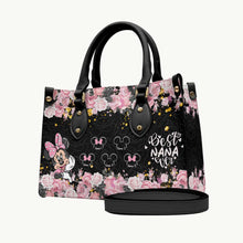 Load image into Gallery viewer, Personalized Leather Handbag with Floral Design for Nana
