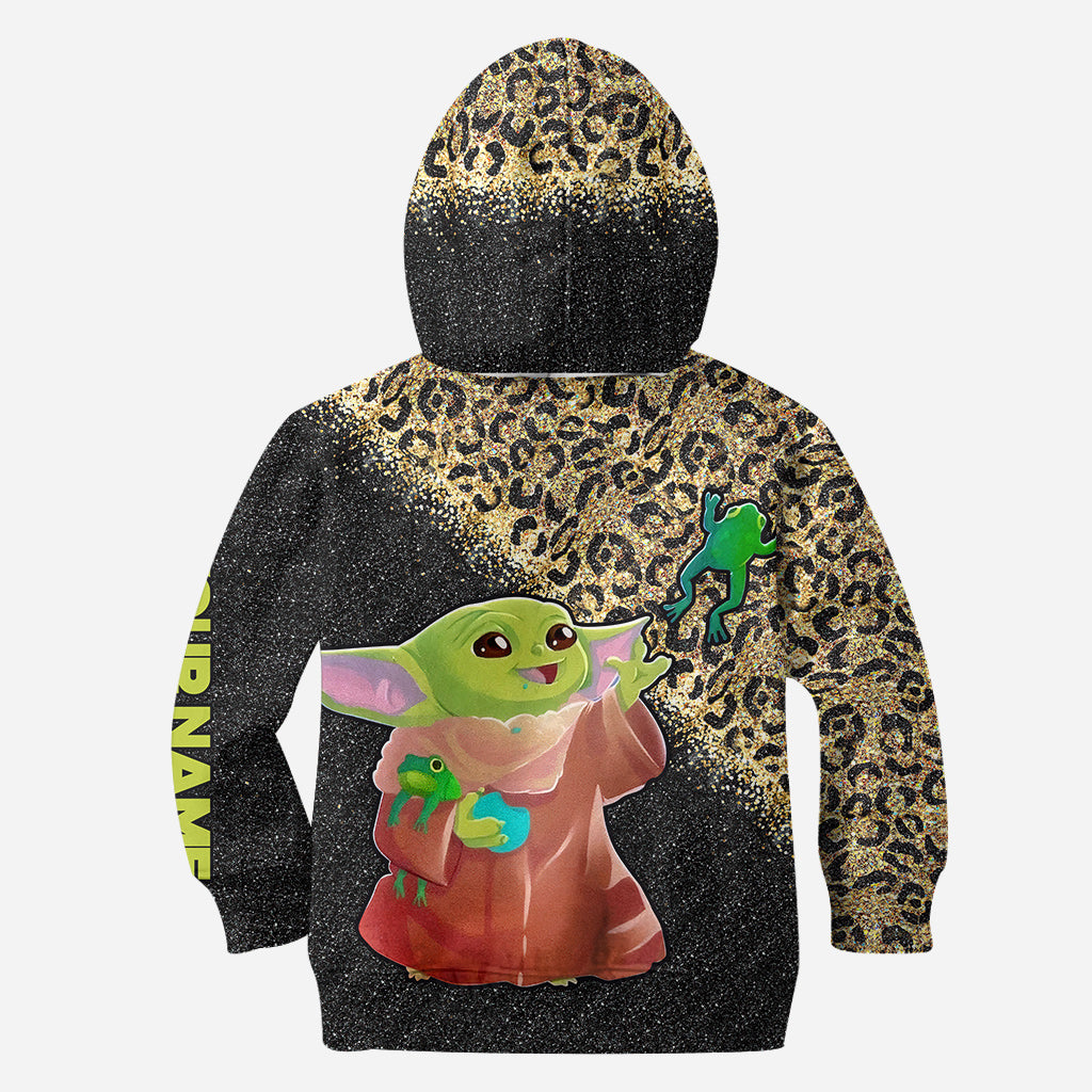 Personalized Cute Baby Yoda Hoodie & Leggings Set for Kids