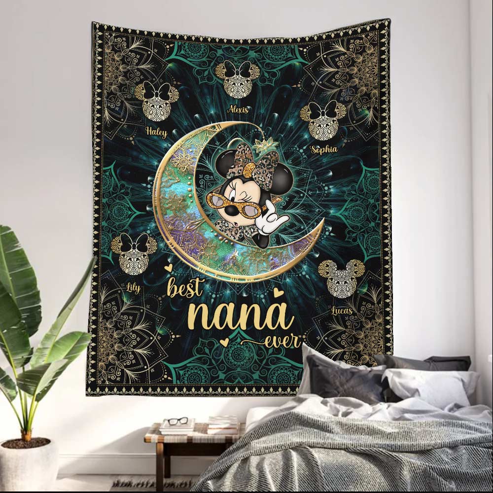 Personalized Best Nana Ever Tapestry Custom Name Gift