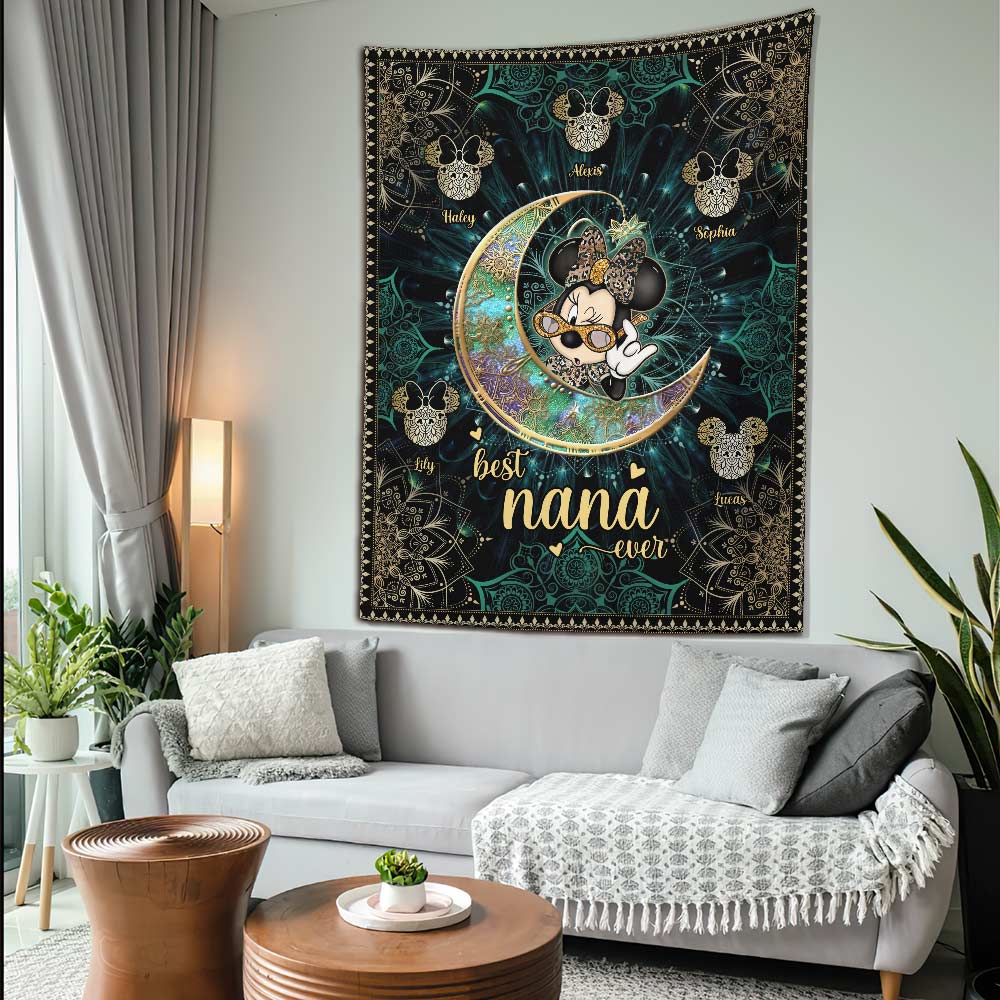 Personalized Best Nana Ever Tapestry Custom Name Gift