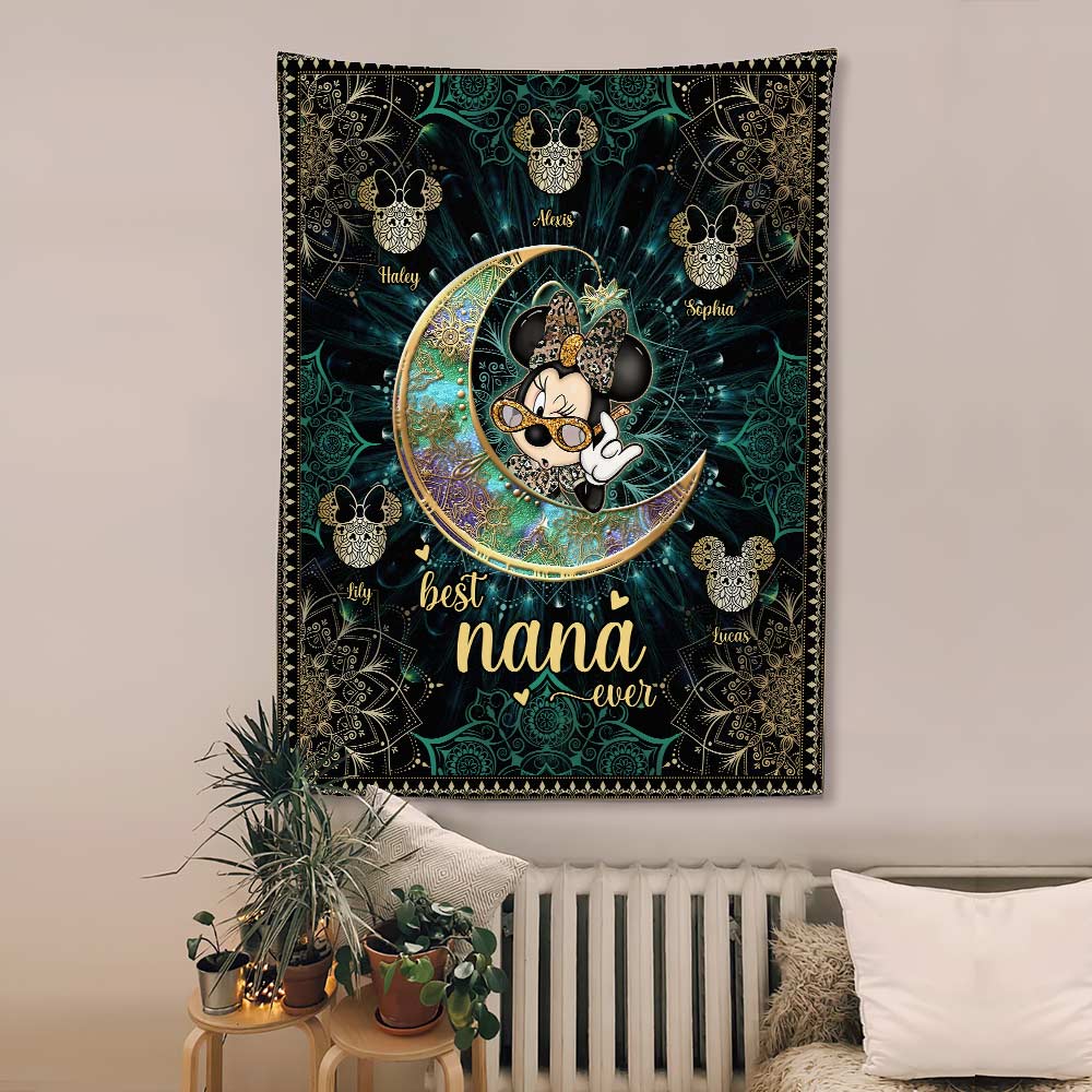 Personalized Best Nana Ever Tapestry Custom Name Gift
