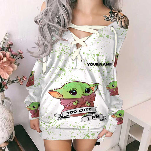 Custom Name Off Shoulder Dress Personalized Cute Design