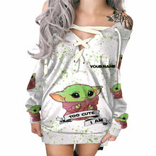 Load image into Gallery viewer, Custom Name Off Shoulder Dress Personalized Cute Design
