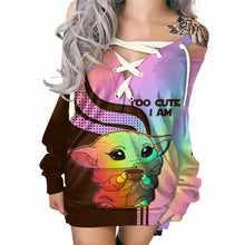 Load image into Gallery viewer, Personalized Off Shoulder Dress Cute Character Gift for Women
