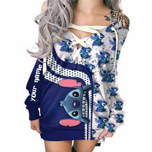 Load image into Gallery viewer, Personalized Off Shoulder Dress Custom Name for Women
