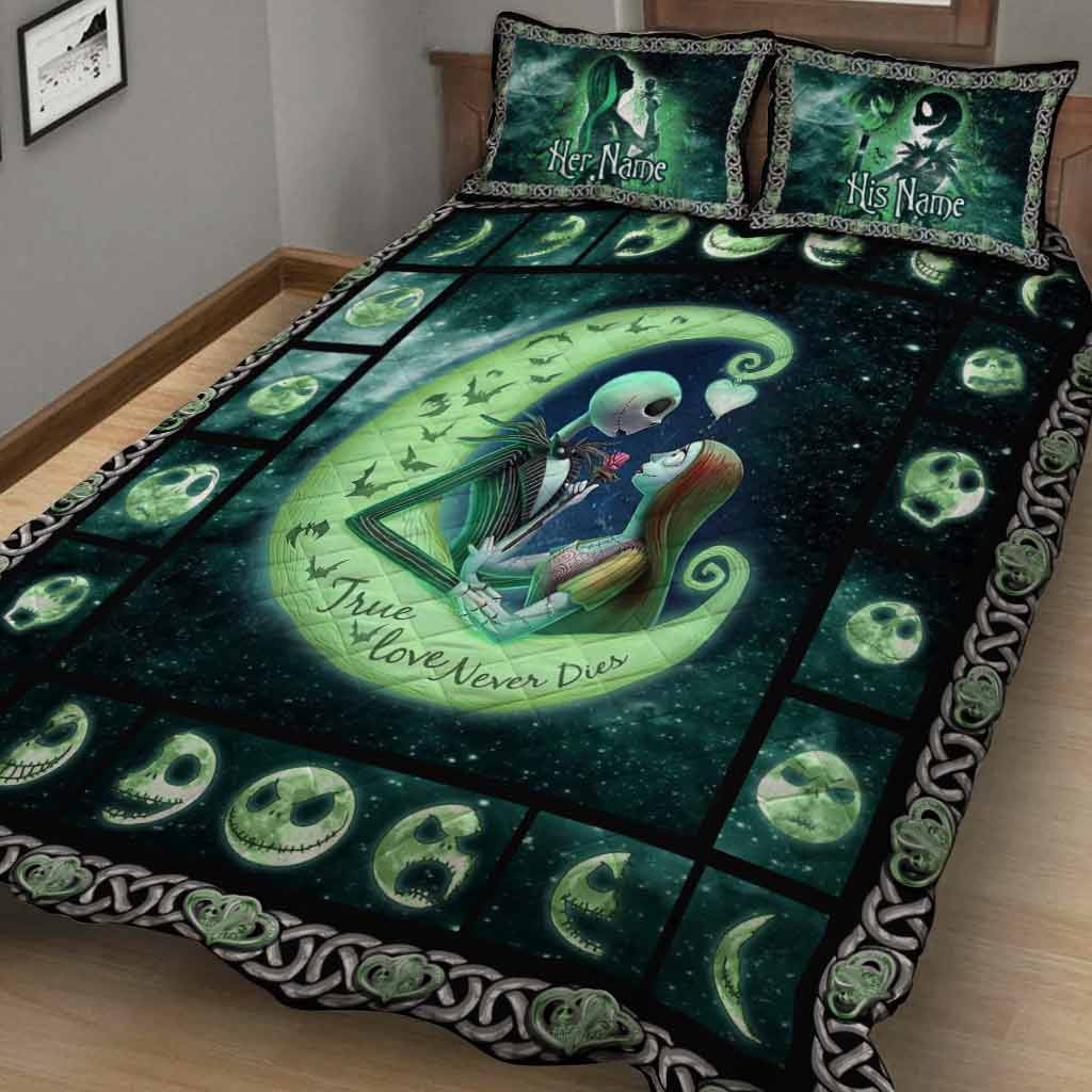 Personalized Nightmare Quilt Set Custom Names Couples Gift