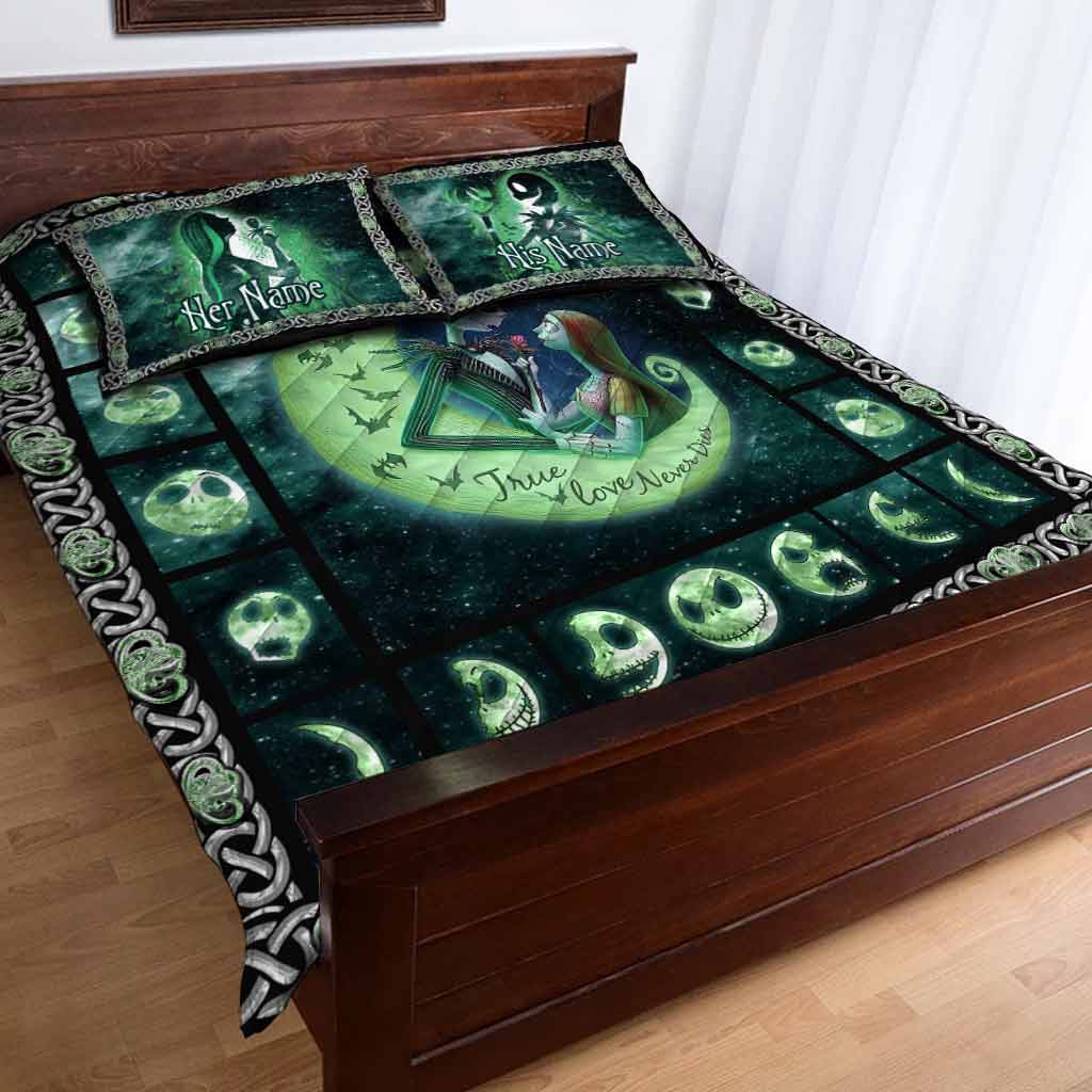Personalized Nightmare Quilt Set Custom Names Couples Gift
