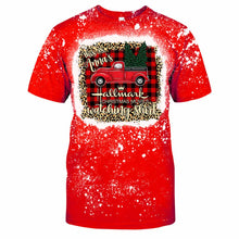 Load image into Gallery viewer, Personalized Christmas Movies Bleached T-Shirt Custom Name Gift
