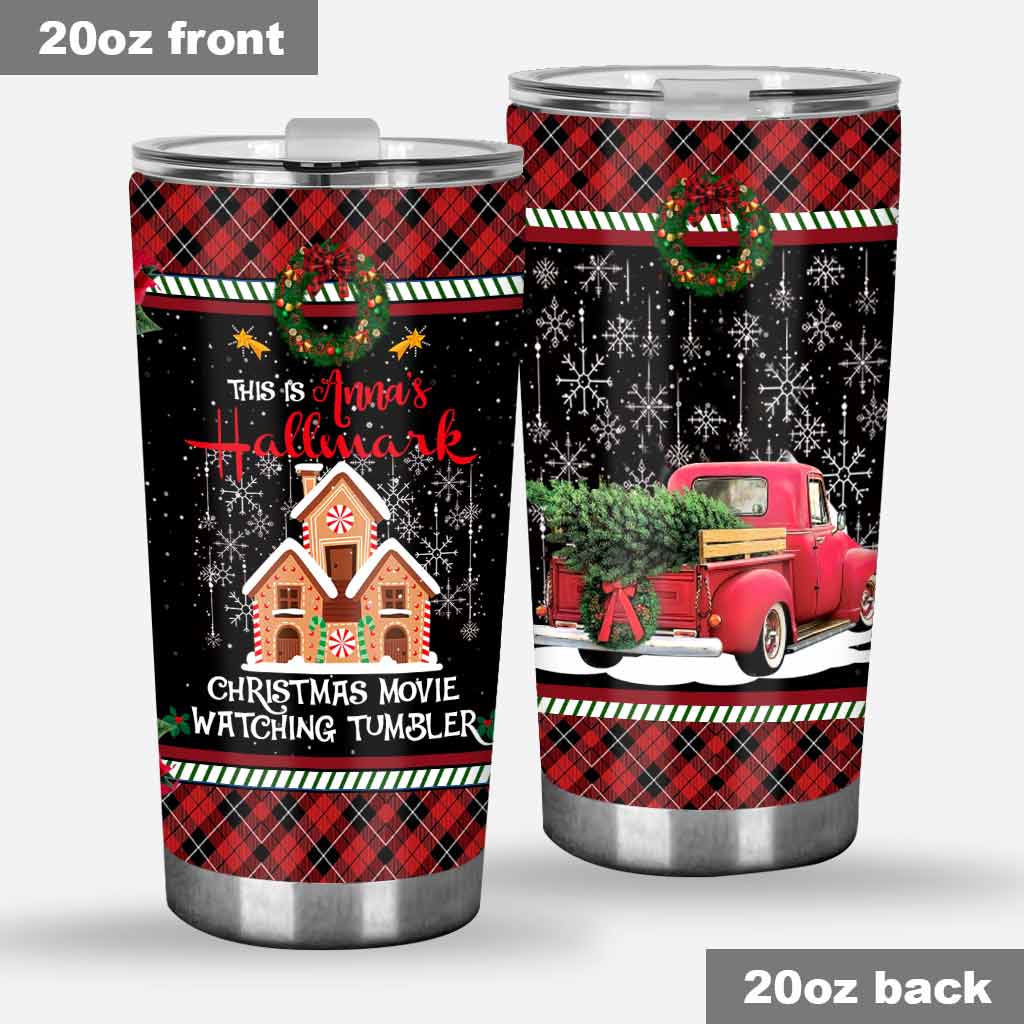Personalized Christmas Movie Watching Tumbler Gift