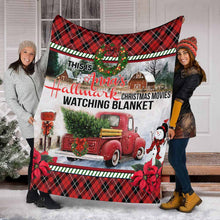 Load image into Gallery viewer, Personalized Christmas Movies Watching Blanket Custom Name Gift
