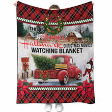 Load image into Gallery viewer, Personalized Christmas Movies Watching Blanket Custom Name Gift
