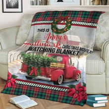 Load image into Gallery viewer, Personalized Christmas Movies Watching Blanket Custom Name Gift
