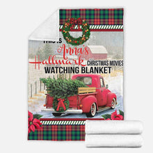 Load image into Gallery viewer, Personalized Christmas Movies Watching Blanket Custom Name Gift
