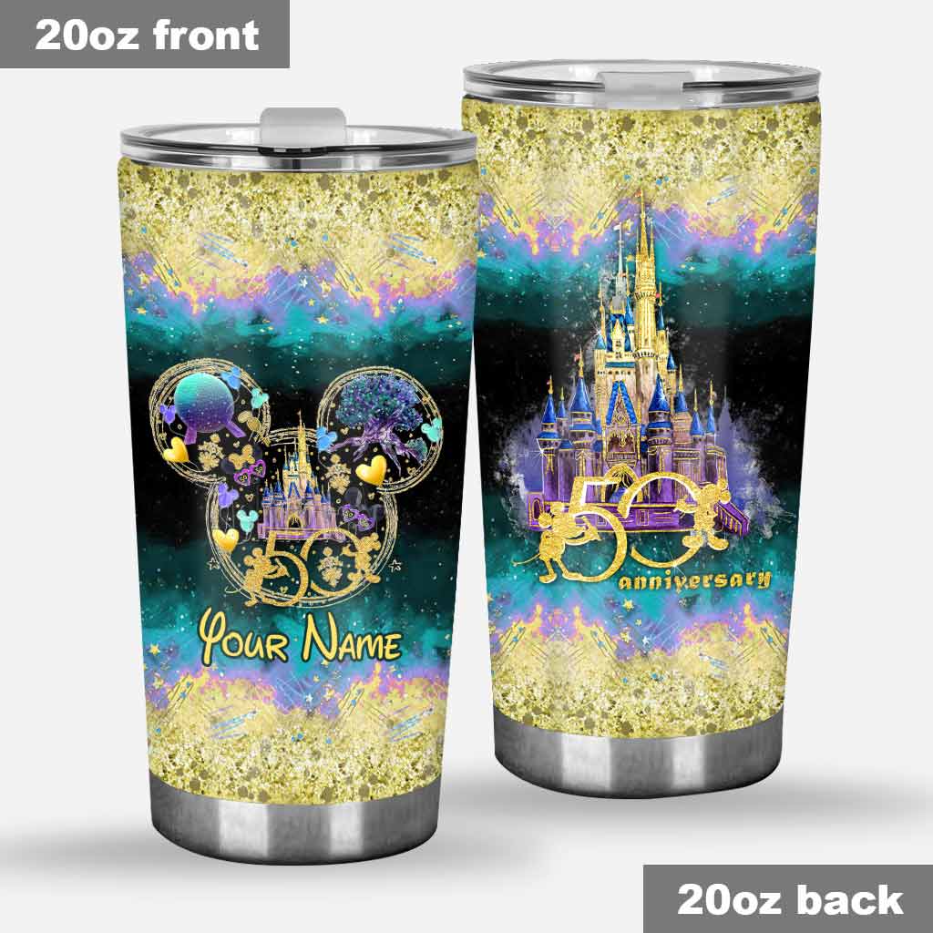 Personalized 50th Anniversary Mouse Tumbler Custom Name Gift